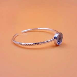 2025 Chất lượng cao 925 Sterling Bạc Vòng <span class=keywords><strong>Bezel</strong></span> Bangle 10-30mm trống Cuff Vòng đeo tay thiết lập thủ công đồ trang sức làm DIY cơ sở - Product Image 4