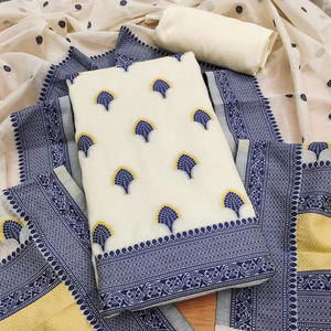 NOUVEAU COSTUME SALWAR TISSÉ EN COTON PURE HANDLOOM BANARASI RESHAM - Product Image 1