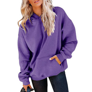 Sweat à capuche respirant à col rond avec impression personnalisée du logo 100% coton sweat-shirt en éponge française surdimensionnée Streetwear vierge sweats à capuche de luxe - Product Image 1