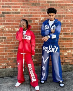 เสื้อฮู้ดพิมพ์ลายพัฟผ้าฝ้ายฝรั่งเศสเทอร์รี่ขนาดโอเวอร์ไซส์ออกแบบได้ตามที่ต้องการ - Product Image 3