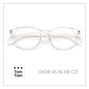 Monture de lunettes TamTam T-Brown C22 en TR90 et titane, modèle OK138 classique, anti-lumière bleue, pour enfants, convient à toutes les formes de visage - Product Image 6