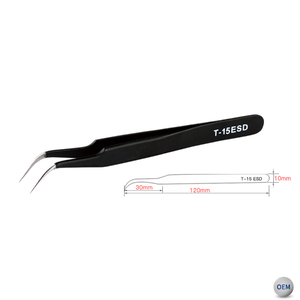 Pince à épiler de précision à pointe courbée pour station de soudage et dessoudage, en acier inoxydable pour téléphone portable - Product Image 4