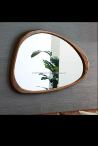 KALATRI Handmade Wall <b>Mirror</b> Wooden Frame Wavy Irregular Design Art Deco Home Decor - Product Image 4