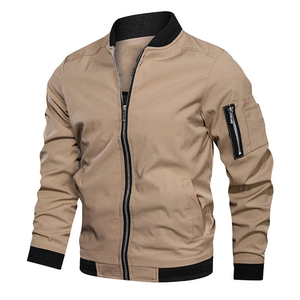 New Arrival <b>Men's</b> Winter <b>Bomber</b> <b>Jacket</b> High Quality Custom Made <b>Varsity</b> <b>Jacket</b> Stand Collar Canvas Coating Process Included - Product Image 4