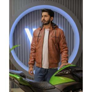 Blouson Bomber en Cuir Véritable Détachable à Capuche SF002H Marron Ionique Taille XS Fourniture ODM Cuir de Vache Peau de Mouton Peau d'Agneau - Product Image 3