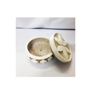 Cajas de almacenamiento con incrustaciones de hueso de latón nácar para joyero de diseño de joyería - Product Image 6