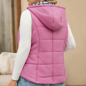 Chaleco Acolchado Personalizado Reversible, Ecológico, Transpirable, Cortavientos, a Rayas, para Mujer, Chaqueta sin Mangas, Ropa Exterior Informal - Product Image 6