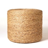 Décoration intérieure et extérieure, best-seller, pouf rond, tabouret de restaurant, ottoman, tabourets de bar en jacinthe d'eau, style bohème