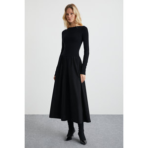 Vestido Casual GRIMELANGE Pani para Mujer, Elegante Vestido Maxi con Falda, Top de Popelina Tejida, Viscosa Elástica - Product Image 5