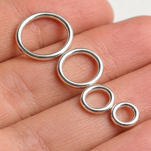 925 Sterling Silver Closed Jump <b>Rings</b> 14K & 18K Gold Plated Sizes 3mm 6mm 12mm Jewellery Finding - Product Image 4