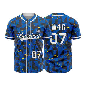 Maillots de baseball universitaires personnalisés pour hommes en gros, 100 % polyester, impression par transfert thermique, logo d'équipe personnalisé, pas de MOQ, livraison à faible coût - Product Image 6