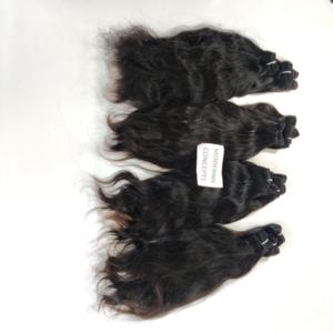 Extensiones de Cabello Indio 100% Naturales con Cutícula Alineada al por Mayor, Cabello Humano Virgen de Templo Vietnamita, Paquetes de Cabello Humano Ondulado - Product Image 2