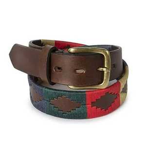 Cinturón informal de polo de cuero de estilo elegante para hombre para jeans, cinturón de polo hecho a mano. - Product Image 6