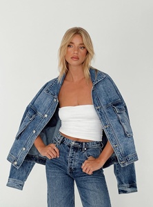 <b>Men</b> and Women Wholesale Hot Seller Oversized Style Fashion Lady Spring <b>Summer</b> Jean <b>Jacket</b> Loose Denim Coat <b>Jackets</b> - Product Image 5