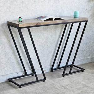 Minimalist <b>Pine</b> Wood & Iron Legs Console <b>Table</b> 120x30x85cm for Living Room Hotel & Bedroom Decor - Product Image 6