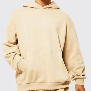 Sudadera con Capucha Extra Grande para Hombre, Estilo Urbano, Color Block, Felpa Gruesa, 100% Algodón - Product Image 2