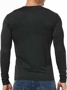 Henley เสื้อเชิ้ตผ้าฝ้ายแขนสั้นสำหรับผู้ชาย, เสื้อผ้าฝ้ายนุ่มระบายอากาศได้ดีน้ำหนักเบาสำหรับสวมใส่ในฤดูร้อนและทุกวัน - Product Image 4