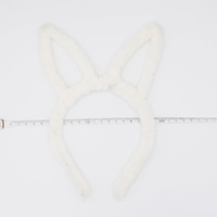 Simple Oreilles De Lapin Moelleux Poilu Bandeau En Gros Rouge Noir Blanc Lapin De Pâques Bandeau Pour Femmes Enfants Accessoires De Cheveux