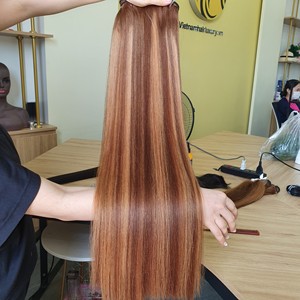 Precio al por mayor: Peluca de cabello humano Remy vietnamita 100% de un solo donante, larga, sedosa y lisa, sin procesamiento químico. - Product Image 6