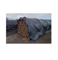 Bâche de protection en HDPE pour briquettes de biomasse, résistante à l'humidité, imperméable, longue durée de vie, pour stockage extérieur et transport