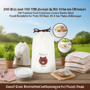 100 couvre-aliments pratiques - Bonnets élastiques pour pots et assiettes, sans danger pour les aliments - Product Image 3