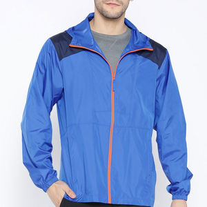 Chaqueta Cortavientos con Capucha de Alta Calidad al por Mayor, Logotipo Personalizado, Ligera, Talla Grande, Chaqueta Cortavientos con Media Cremallera para Hombre - Product Image 1