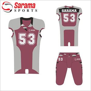 ชุดอเมริกันฟุตบอลใส่ได้พอดีปกติสวมใส่ง่ายชุดฟุตบอลมีโลโก้และดีไซน์ตามสั่ง - Product Image 1