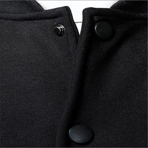 Chaqueta universitaria de cuero negro de lujo personalizada para hombre, chaqueta de béisbol universitaria con manga bordada para hombre, envío DDP - Product Image 2