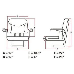 <b>Big</b> Boy Tractor / Loader Seat w/ Suspension - Product Image 5