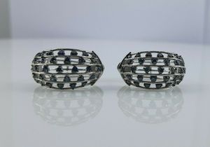 1.49 Ct Round Cut Natural Blue Diamond <b>Huggie</b> Hoop Earrings 925 Sterling <b>Silver</b> Women's Wedding Engagement - Product Image 3