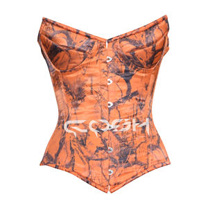 Corsé con diseño de selva atrevido, estampado, con copas con aros de acero y soporte de acero en toda la parte superior. - Product Image 1