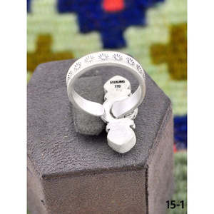 Bague artisanale du Sud-Ouest en magnésite violet dahlia et cheval sauvage avec argent sterling, ajustable, idée cadeau - Product Image 2