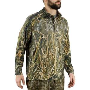 T-shirt camouflage Realtree pour homme, 100% coton, col rond, manches longues, chasse, extérieur, respirant, t-shirts camouflage en gros, OEM - Product Image 4