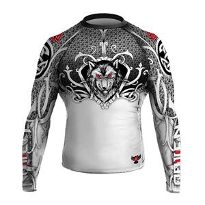 Rashguard unisexe personnalisé sublimé anti-UV UPF 50+ à séchage rapide avec design couleur intégrale pour MMA, surf et entraînement - Product Image 5