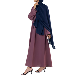 Abaya Larga Estilo Dubái 2024 para Mujer, Talla Grande, Diseño Simple en la Espalda, Vestido de Oración Islámico Árabe Turco, Tradicional Musulmán, Ligero - Product Image 2
