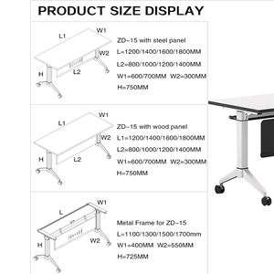 Tavolo Pieghevole Portatile per Scuola, <span class=keywords><strong>Ufficio</strong></span> e Sale Conferenze, Scrivania Mobile per Aule di Formazione - Product Image 4