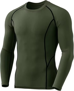 Camiseta Térmica Transpirable de Manga Larga para Hombre, Camiseta Deportiva de Compresión, Ropa Interior Deportiva, Prenda de Invierno, Camiseta de Poliéster para Correr - Product Image 1