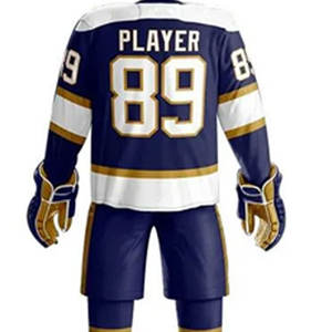 Uniforme de Hockey sobre Hielo para Hombre, Personalizado, Ligero, Fácil de Usar, Transpirable, con Logotipo Frontal, 100% Poliéster, Material Duradero, Última Tendencia - Product Image 5