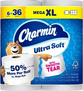 Papel Higiénico Charmin Ultra Suave, 6 Rollos Mega XL, 336 Hojas por Rollo (El Empaque Puede Variar) - Product Image 5