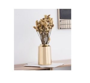 Florero de metal hecho a mano indio oro brillante diseño personalizado estilo precio bajo boda ocasión maceta con alta demanda - Product Image 1