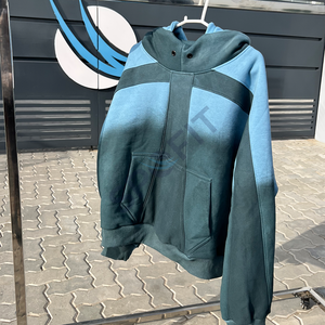 Custom Men's Winter Heavyweight Cotton <b>Fleece</b> Hoodie with Custom Logo Embroidery Sun Faded Hoodies Panel <b>Works</b> - Product Image 4