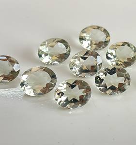 Améthyste verte naturelle coupe ovale 8x10mm à facettes-améthyste verte en vrac - Product Image 1