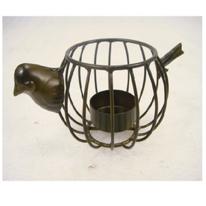 <b>Leaf</b> Branches Bird Nest Black Aluminium Tea Light Candle Holder for Home Living Room Party Wedding Table Top Decor - Product Image 5