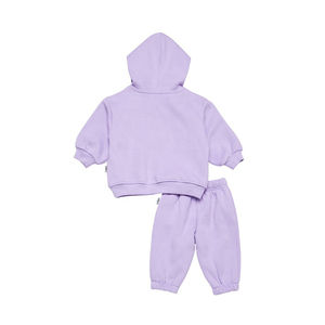 Nouveaux vêtements haute qualité unisexe polaire couleur unie Sport costume deux pièces bébé enfants survêtement - Product Image 5