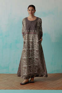 คุรติสยาวพิมพ์ลายผ้าฝ้ายแขนสามส่วนสไตล์โบฮีเมียนสุดหรูสำหรับผู้หญิง คอลเลคชั่นใหม่ประจำปี 2026 - Product Image 3