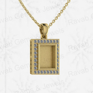 8x10mm rectángulo CZ Ajuste de bisel en blanco alta calidad 925 colgante de plata sólida encanto leche materna DIY recuerdo joyería hallazgos - Product Image 1