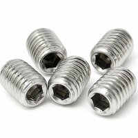 Vis sans tête hexagonale Allen à pointe plate, en acier OEM, métrique M8, vis de réglage à tête hexagonale, finition noire