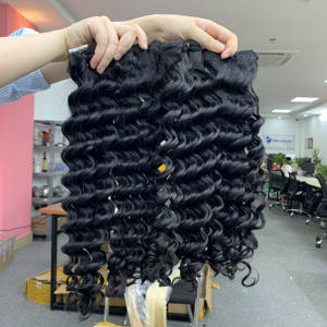 Pelucas vírgenes alineadas con cutícula de pelo liso dibujado doble de onda profunda vendedores de extensiones de cabello humano venta al por mayor recto ondulado rizado - Product Image 6