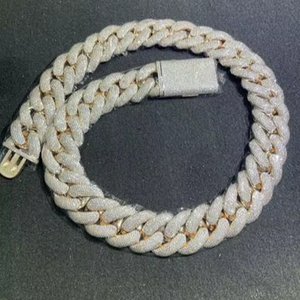 VVS1 Moissanite Miami Cuban Link pour bracelet en argent Sterling 925 massif glacé Hip Hop bijoux pour hommes femmes mode pour bracelet - Product Image 1