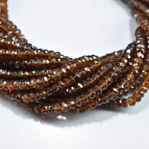 Cuentas Rondelle facetadas de hessonita de alta calidad para la fabricación de joyas Cuentas de hessonita de 4-5mm Hebras de 13 pulgadas Cuentas al por mayor India - Product Image 1